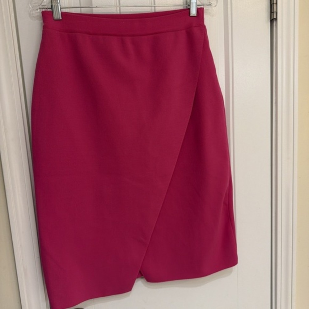 Happily Grey Pink Sweater Skirt Women's Size Large Elastic Waist      ‎    5013